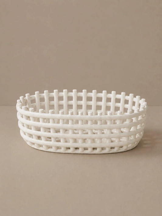 CERAMIC WOVEN BASKET