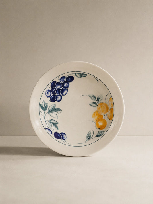 FRUIT EARTHENWARE DEEP PLATE