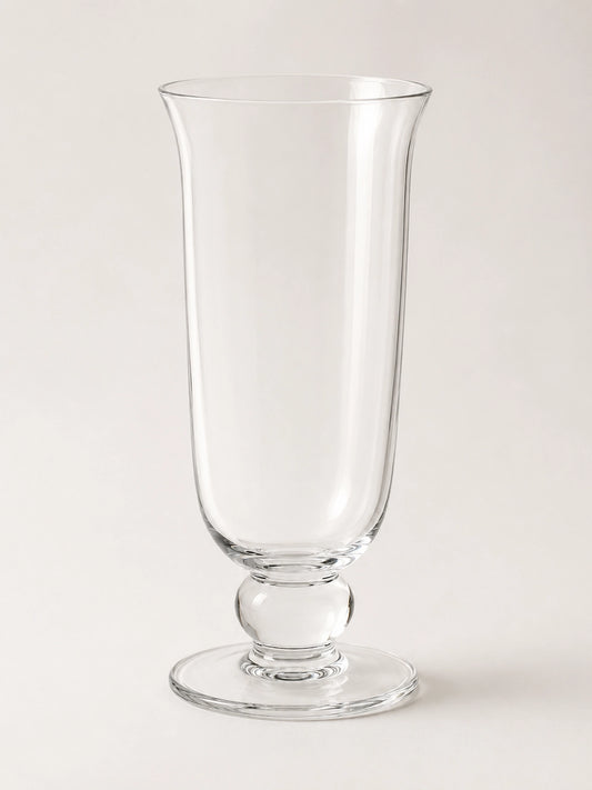 TALL STEMMED GLASS VASE