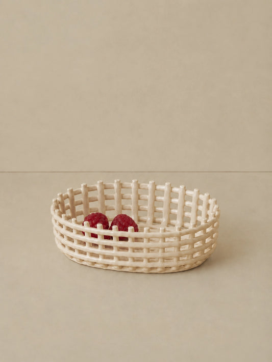 CERAMIC WOVEN BASKET