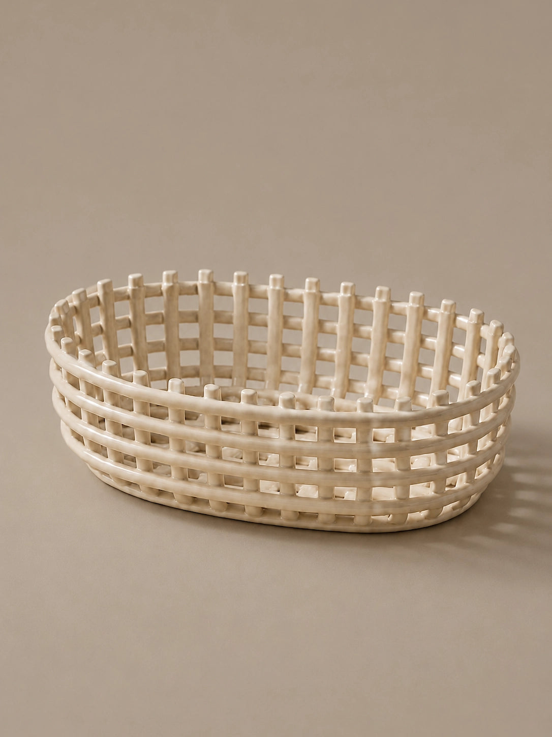 CERAMIC WOVEN BASKET