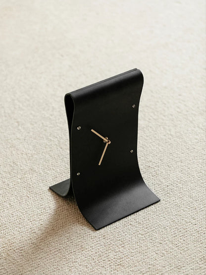 CURVED SCULPTURAL TABLE CLOCK