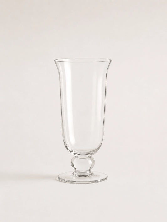 TALL STEMMED GLASS VASE