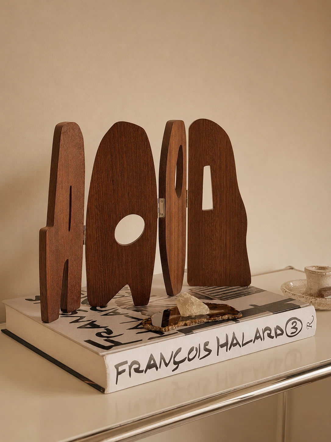 HANDCRAFTED SOLID WOOD  SCULPTURE