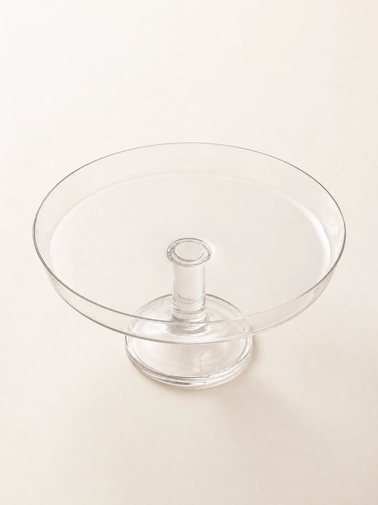 RAISED GLASS SERVING DISH