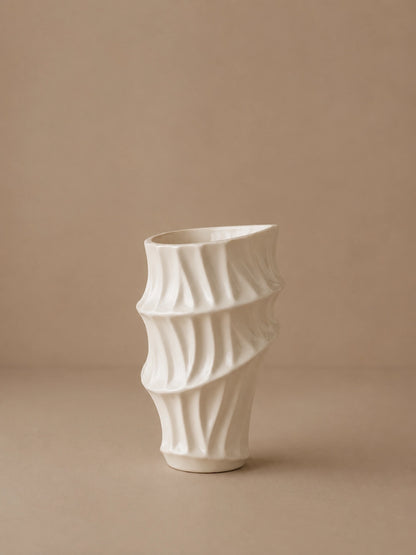 SCULPTURAL RIPPLE VASE
