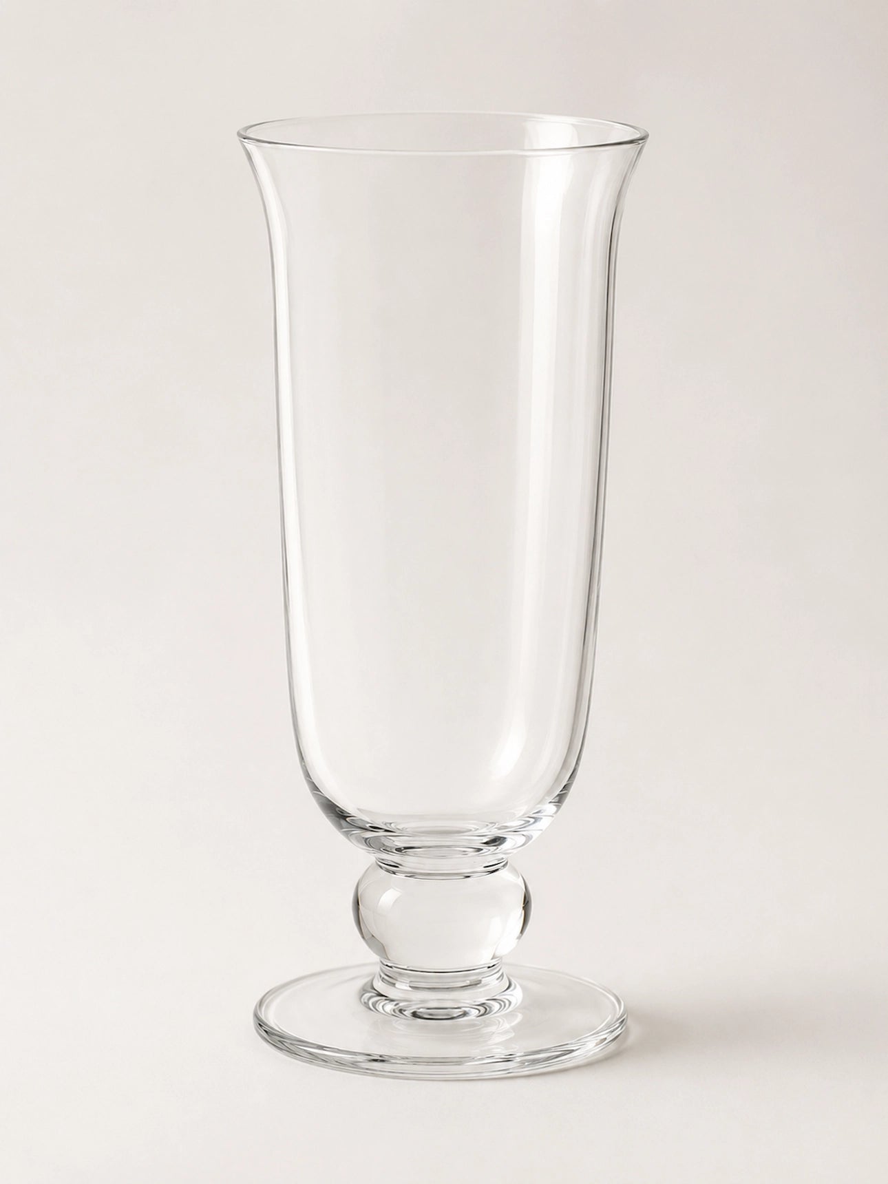TALL STEMMED GLASS VASE