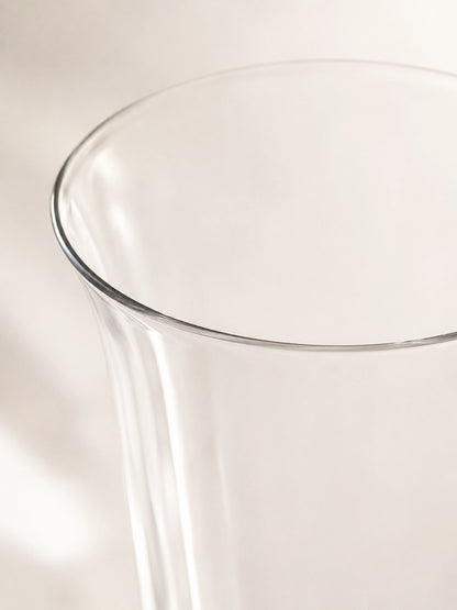 TALL STEMMED GLASS VASE