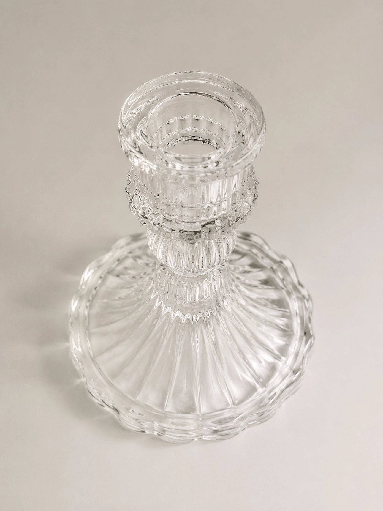 ROUND RIBBED CANDLESTICK